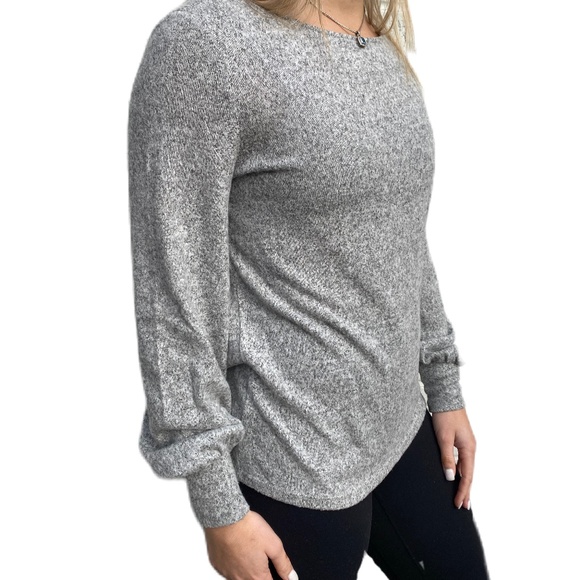 Mango Basics long sleeve sweater puff gray XS - Picture 4 of 15